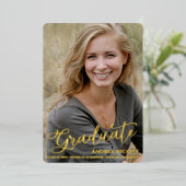 Faire-part de graduation de la photo de script sim (Debout devant)