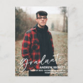 Faire-part de graduation de la photo de script sim (Devant)