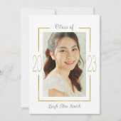 Faire-part de graduation de la photo d'impression  (Devant)