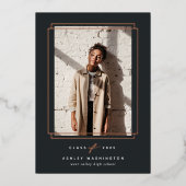 Faire-part de graduation de la photo du cadre d'hu (Recto)