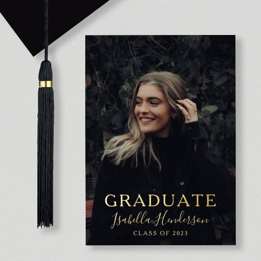 Faire-part de graduation de la photo du script Gol