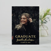 Faire-part de graduation de la photo du script Gol (Debout devant)