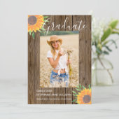 Faire-part de graduation de la photo en bois de to (Debout devant)