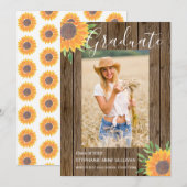 Faire-part de graduation de la photo en bois de to (Devant / Derrière)