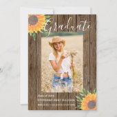 Faire-part de graduation de la photo en bois de to (Devant)