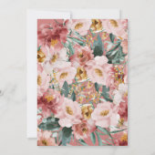 Faire-part de graduation de la photo florale de po (Dos)