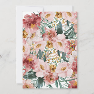 Faire-part de graduation de la photo florale de po