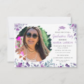Faire-part de graduation de la photo florale Lilac (Devant)