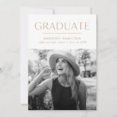 Faire-part de graduation de la photo Gold Edge mod (Devant)