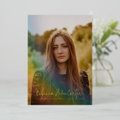 Faire-part de graduation de la photo Rainbow (Debout devant)