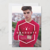 Faire-part de graduation de la photographie géomét (Devant)