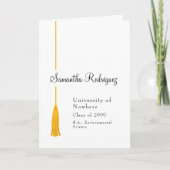 Faire-part de graduation de la Tassel Jaune (Devant)