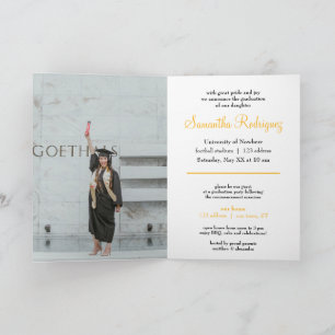 Faire-part de graduation de la Tassel Jaune