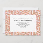 Faire-part de graduation de la typographie géométr (Dos)