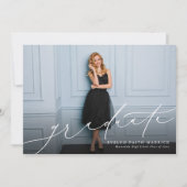 Faire-part de graduation de l'écriture classique (Devant)