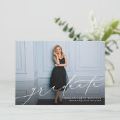 Faire-part de graduation de l'écriture classique (Debout devant)