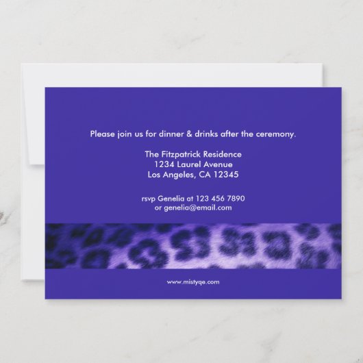 Faire-part de graduation de léopard Poster de anim (Dos)