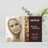 Faire-part de graduation de léopard Poster de anim (Debout devant)