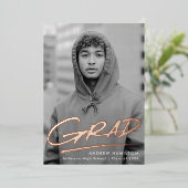 Faire-part de graduation de l'huile de graisse poi (Debout devant)