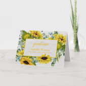 Faire-part de graduation de l'huile de tournesol (Recto)