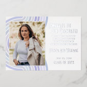 Faire-part de graduation de l'huile d'or Lavender (Recto)