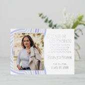 Faire-part de graduation de l'huile d'or Lavender (Debout devant)