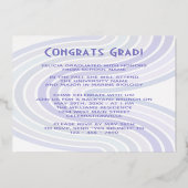 Faire-part de graduation de l'huile d'or Lavender (Verso)