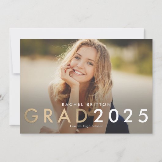 Faire-part de graduation de Mix moderne Invitation (Devant)