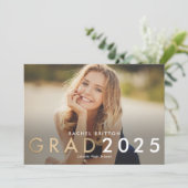Faire-part de graduation de Mix moderne Invitation (Debout devant)
