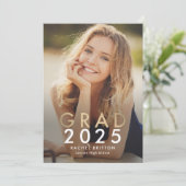 Faire-part de graduation de Mix moderne Invitation (Debout devant)