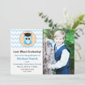 Faire-part de graduation de Owl Kid Photo Invitati (Debout devant)