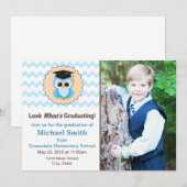 Faire-part de graduation de Owl Kid Photo Invitati (Devant / Derrière)