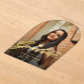 Faire-part de graduation de photo acrylique de scr (Poser)