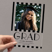 Faire-part de graduation de photo moderne et moder