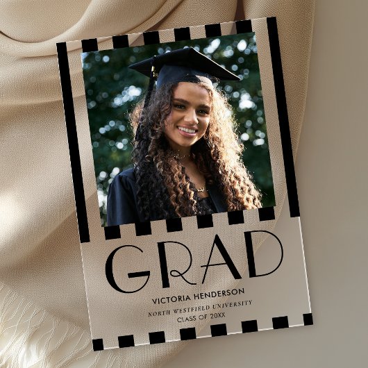 Faire-part de graduation de photo moderne et moder
