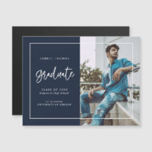 Faire-part de graduation de script manuscrit simpl