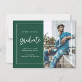Faire-part de graduation de script manuscrit simpl (Recto)
