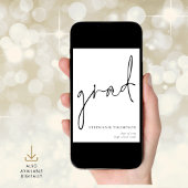 Faire-part de graduation de script moderne