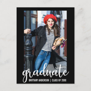 Faire-part de graduation de script moderne WB
