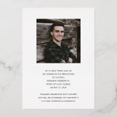 Faire-part de graduation de script photo Gold Foil (Verso)