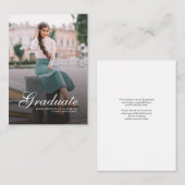 Faire-part de graduation de script photo moderne (Devant / Derrière)
