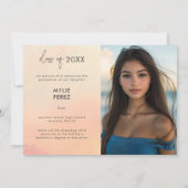 Faire-part de graduation de Sunset Beach Ocean mod (Dos)