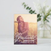 Faire-part de graduation de superposition de scrip (Debout devant)