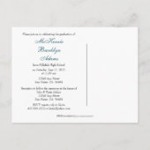 Faire-part de graduation des blocs modernes (turqu (Dos)