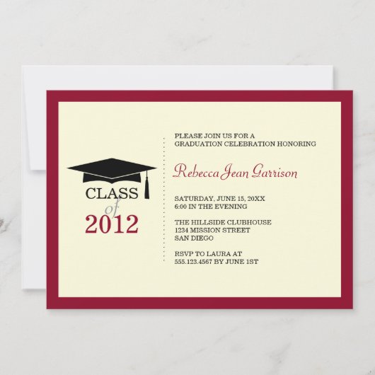 faire-part de graduation des casquettes de la fron (Devant)