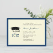 faire-part de graduation des casquettes de l'écru  (Debout devant)