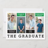 Faire-part de graduation des lignes modernes (Devant)