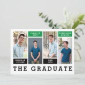 Faire-part de graduation des lignes modernes (Debout devant)