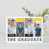 Faire-part de graduation des lignes modernes (Debout devant)