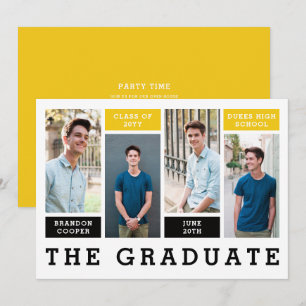 Faire-part de graduation des lignes modernes